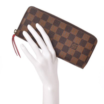 Louis Vuitton Damier Ebene Clemence Wallet Cherry 2 of 8