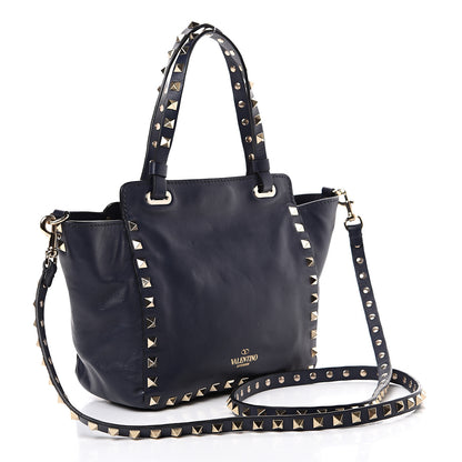 Valentino Garavani Vitello Mini Rockstud Tote Marine 2 of 14