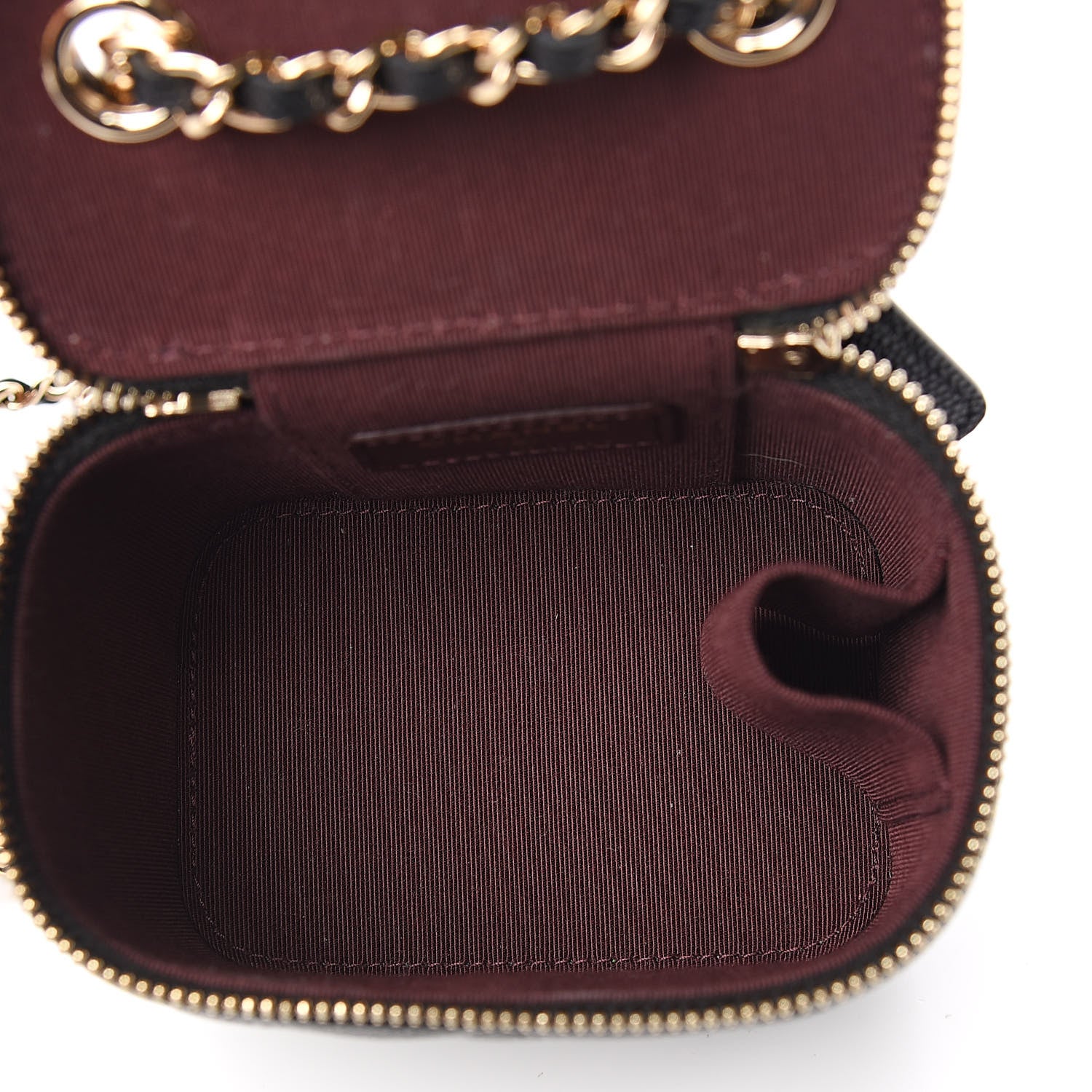 Chanel Caviar Quilted Mini Vanity Case With Chain Black 5 of 9