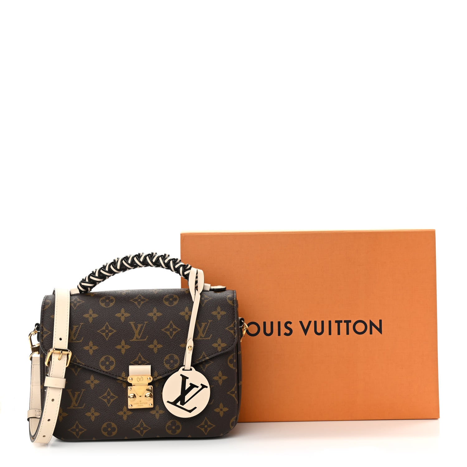 Louis Vuitton Monogram Braided Pochette Metis Creme Beige 10 of 10