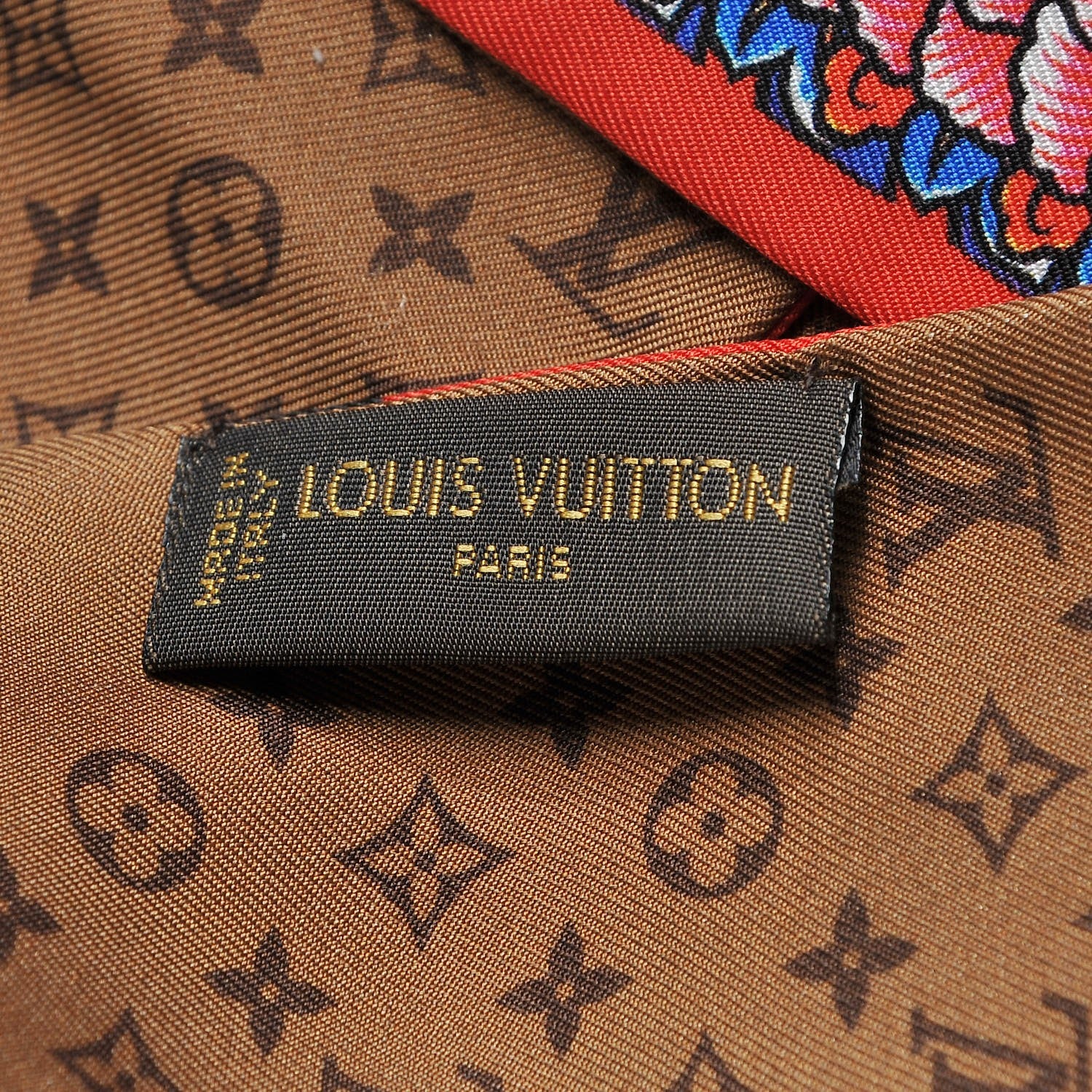 Louis Vuitton Silk Monogram Kabuki Stickers BB Bandeau Rouge 4 of 5
