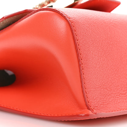 Jimmy Choo Goatskin Calfskin Crystal Mini Madeline Top Handle Satchel Mandarin Red 8 of 10
