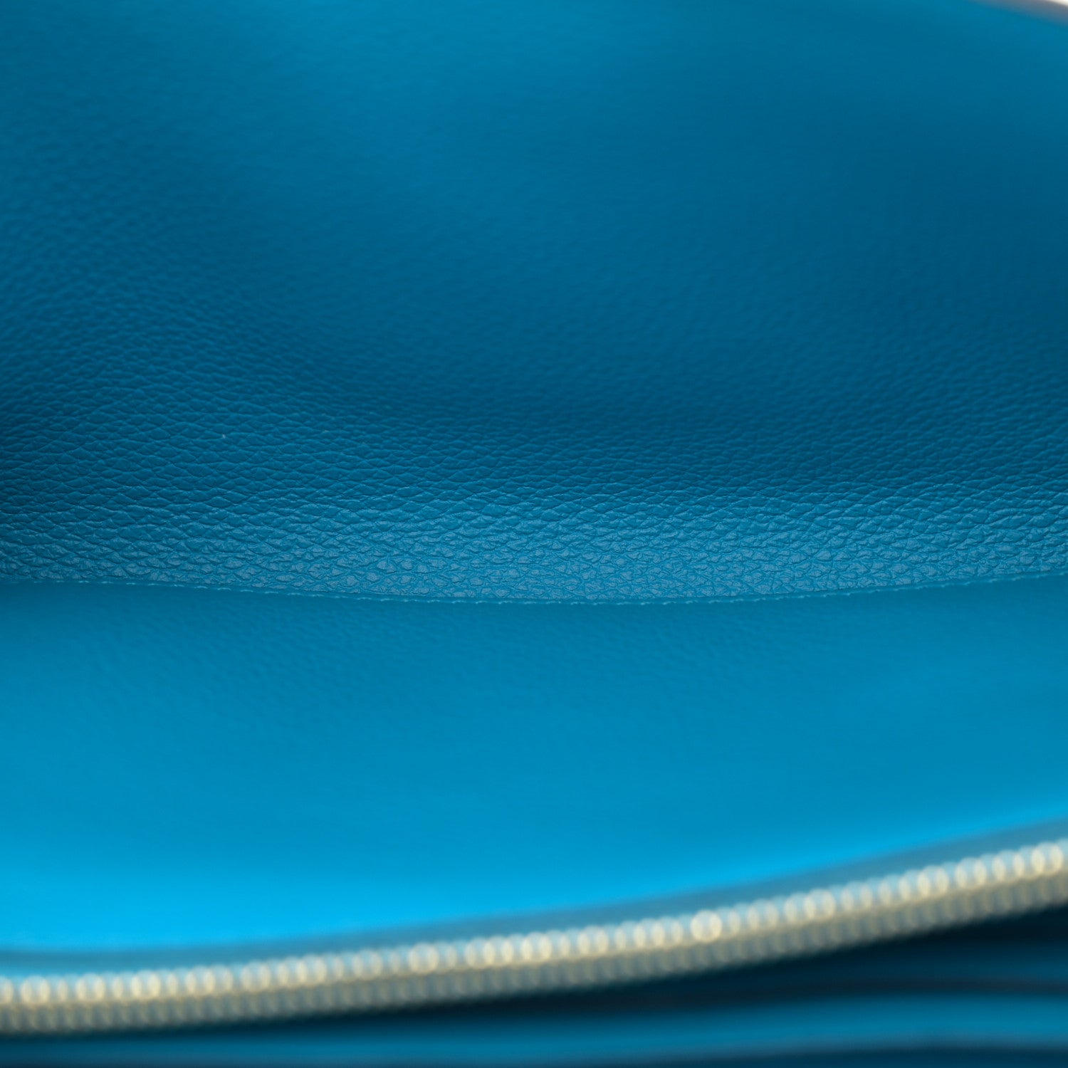 Hermes Evercolor Constance Wallet To Go Blue Zanzibar 5 of 12