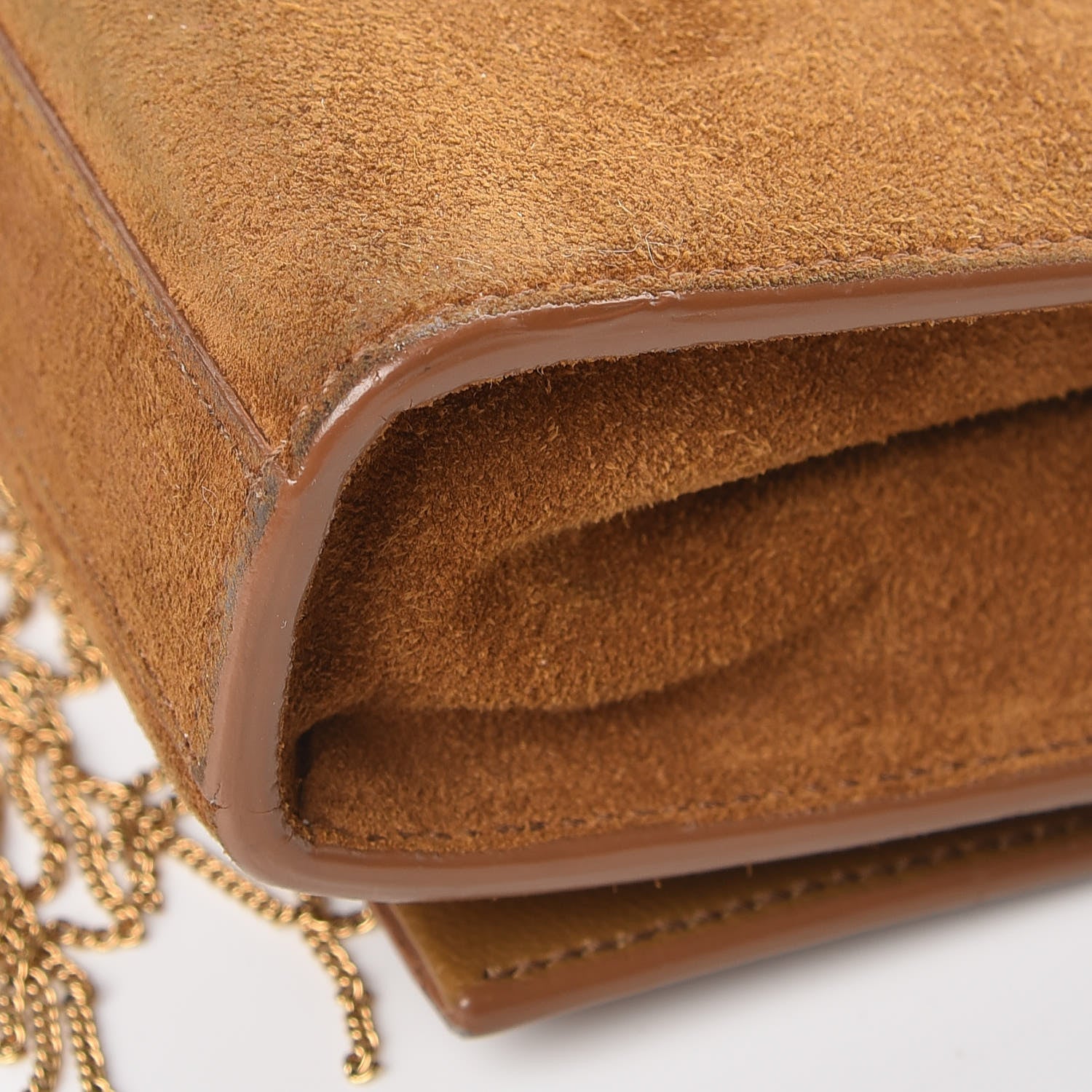 Saint Laurent Suede Small Classic Monogram Kate Tassel Satchel Light Ochre 7 of 21
