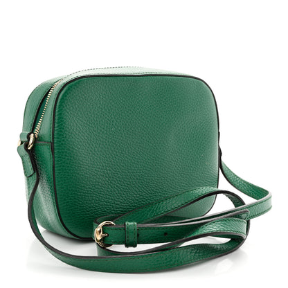 Gucci Pebbled Calfskin Small Soho Disco Bag Emerald Green 3 of 12