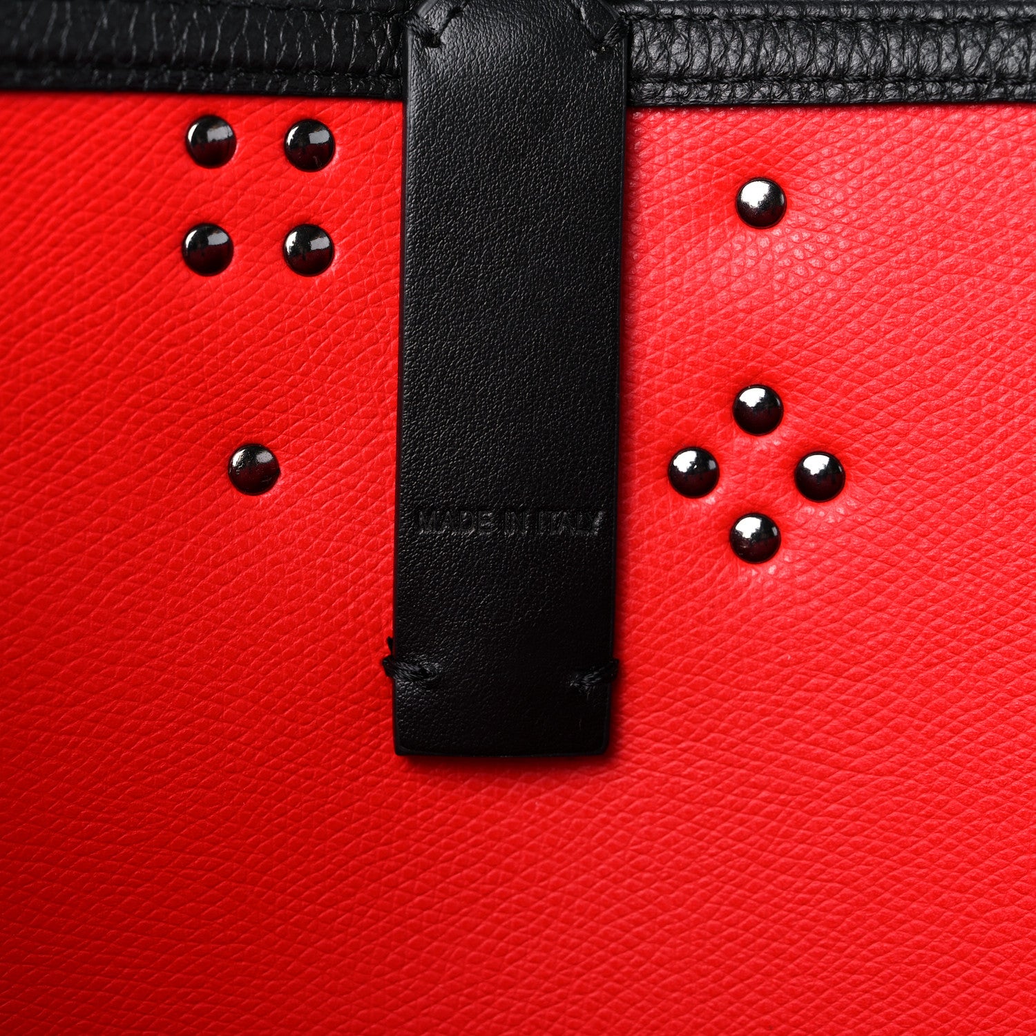 Christian Louboutin Calfskin Empire Spike Studded East West Cabata Tote Black 7 of 10