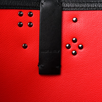 Christian Louboutin Calfskin Empire Spike Studded East West Cabata Tote Black 7 of 10