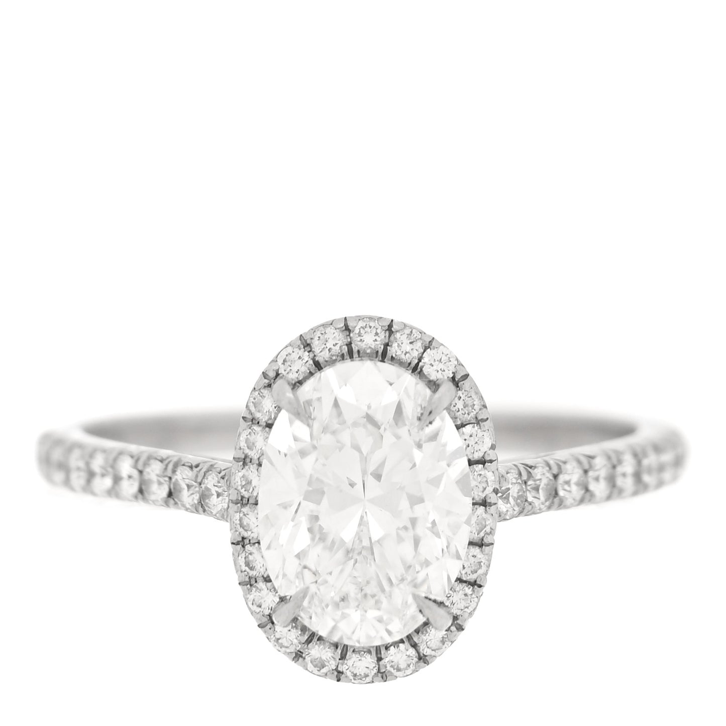 Platinum Diamond 1.52ct Oval Cut Soleste Engagement Ring 52 6