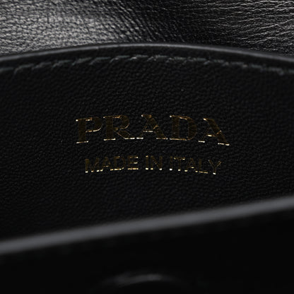 Prada Saffiano Cuir Medium Double Handle Bag Black 6 of 9