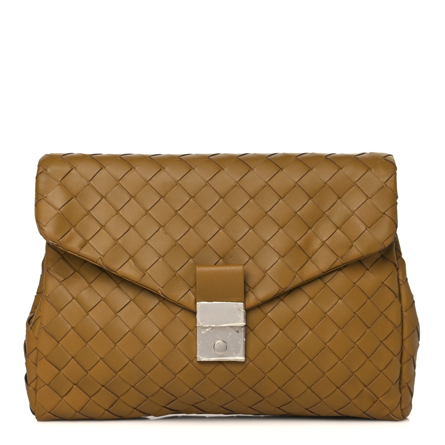 Bottega Veneta Nappa Intrecciato Portfolio Clutch Mustard 1 of 9