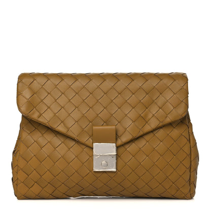 Bottega Veneta Nappa Intrecciato Portfolio Clutch Mustard 1 of 9