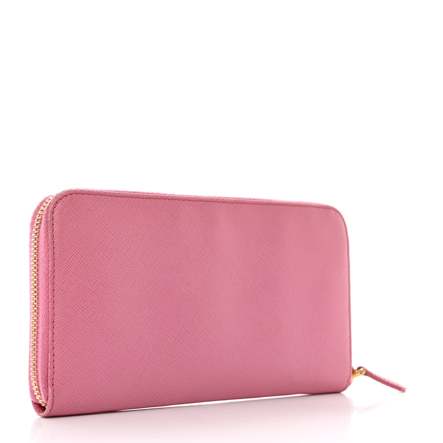Saffiano Metal Zip Around Wallet Begonia