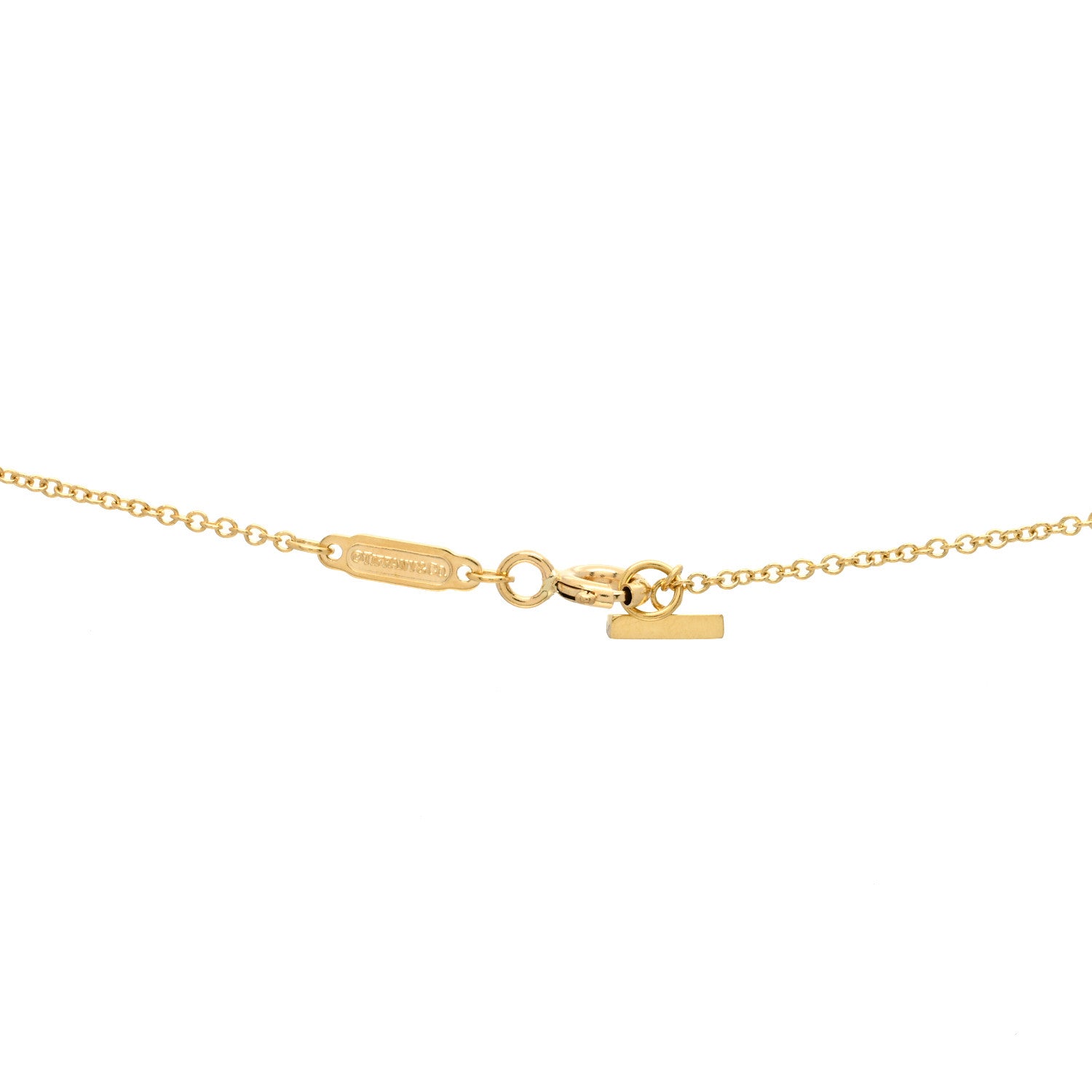 Tiffany 18K Yellow Gold Large T Smile Pendant Necklace 3 of 3