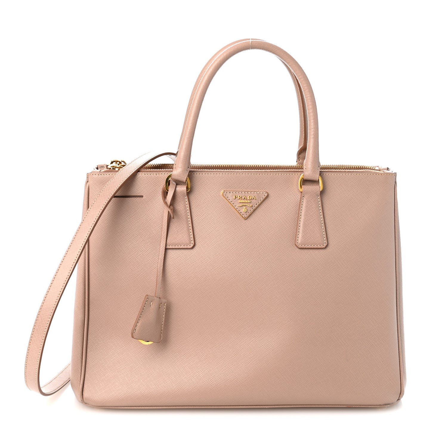 Saffiano Medium Galleria Double Zip Tote Cammeo