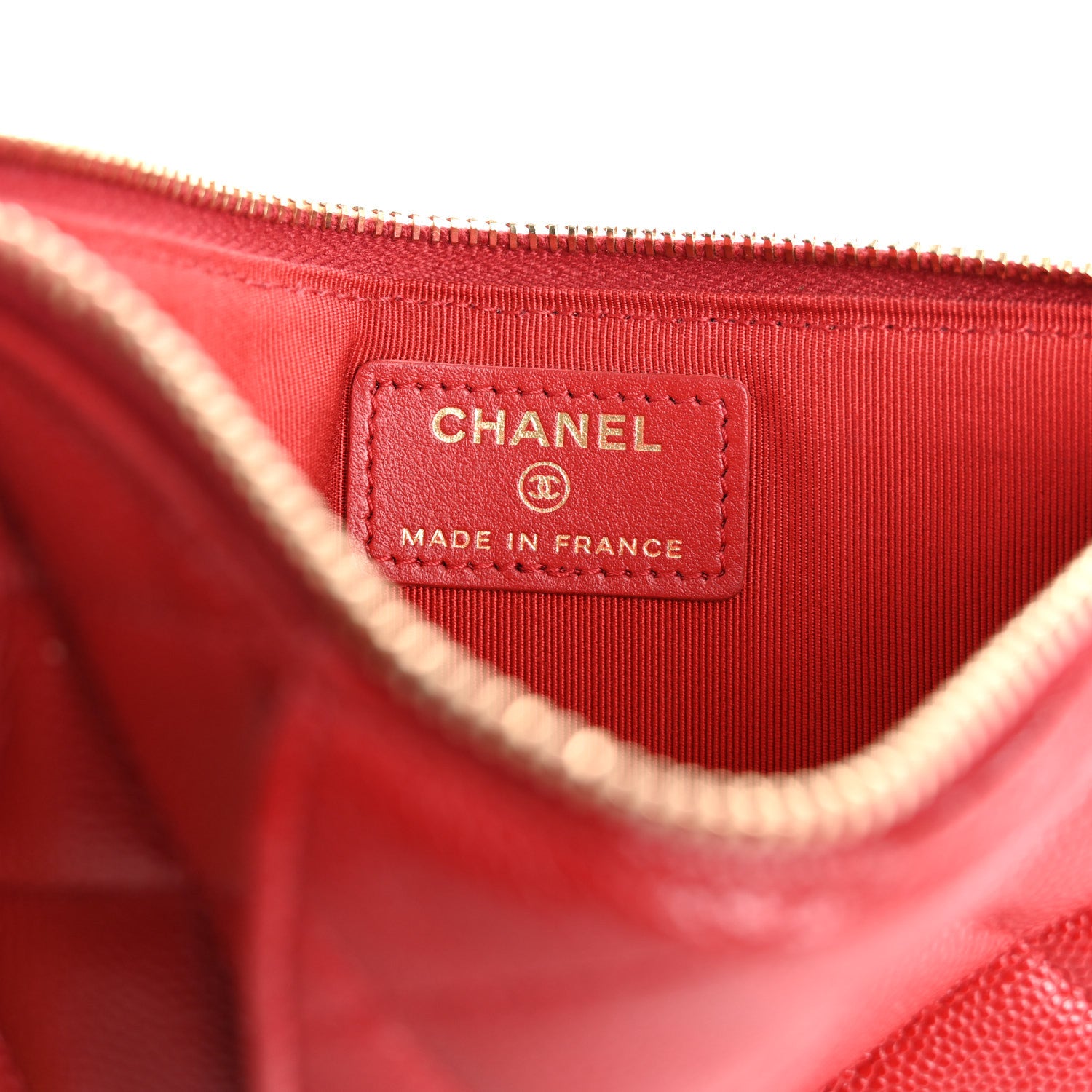 Chanel Caviar Quilted Classic Flat Wallet Pouch Red 6 of 11