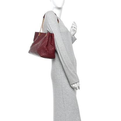 Bottega Veneta Nappa Intrecciato Medium Classic Chain Strap Tote Bordeaux 2 of 11