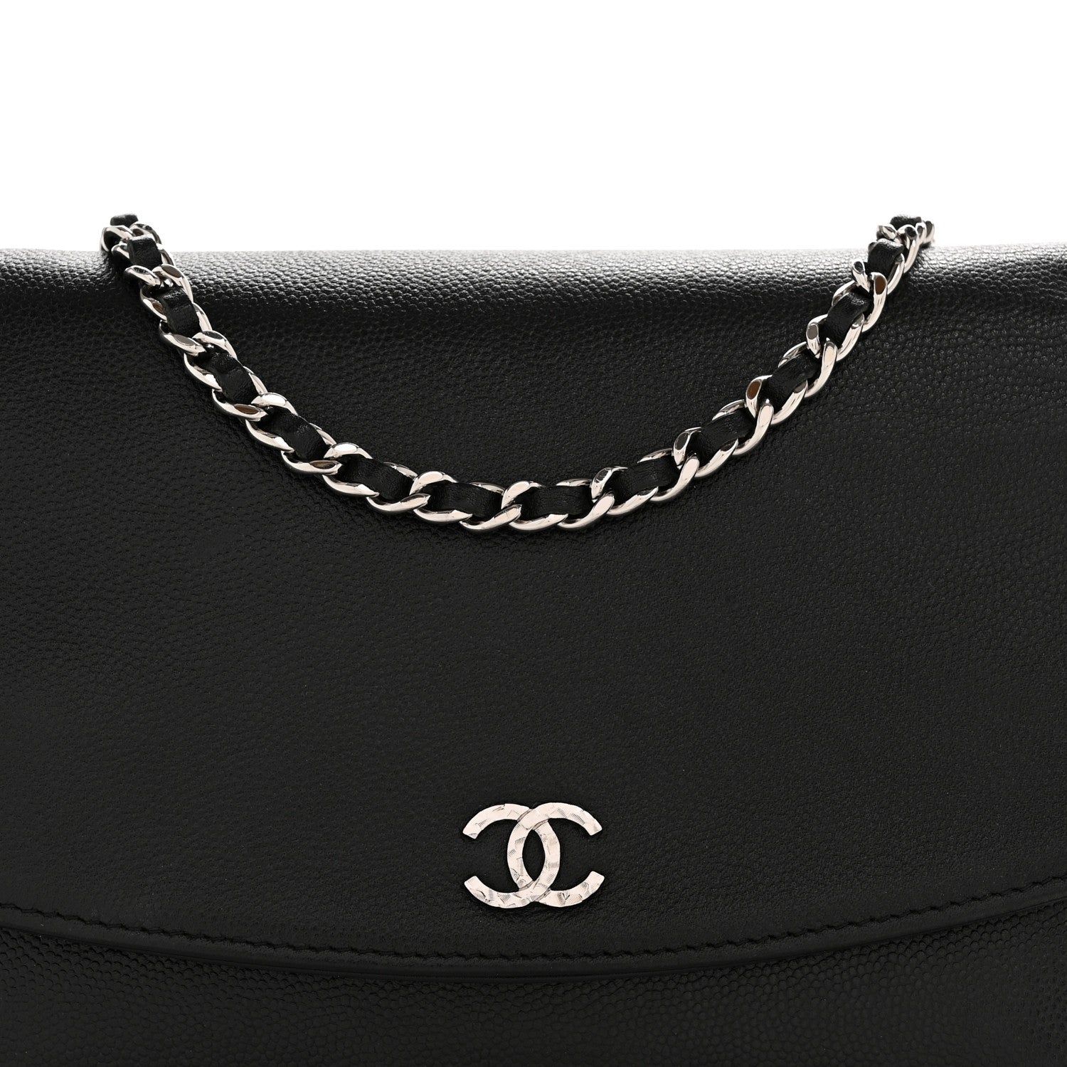 Chanel Caviar Sevruga Wallet on Chain WOC Black 9 of 13