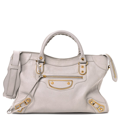 Balenciaga Chevre Gold Metallic Edge Hardware City Gris Clair Gris Perle 1 of 14