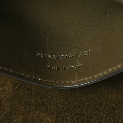 Saint Laurent Smooth Calfskin Monogram Medium Kaia Satchel Green 8 of 12