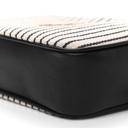 Saint Laurent Canvas Calfskin Monogram Lou Camera Bag Black Grey Cream 9 of 10