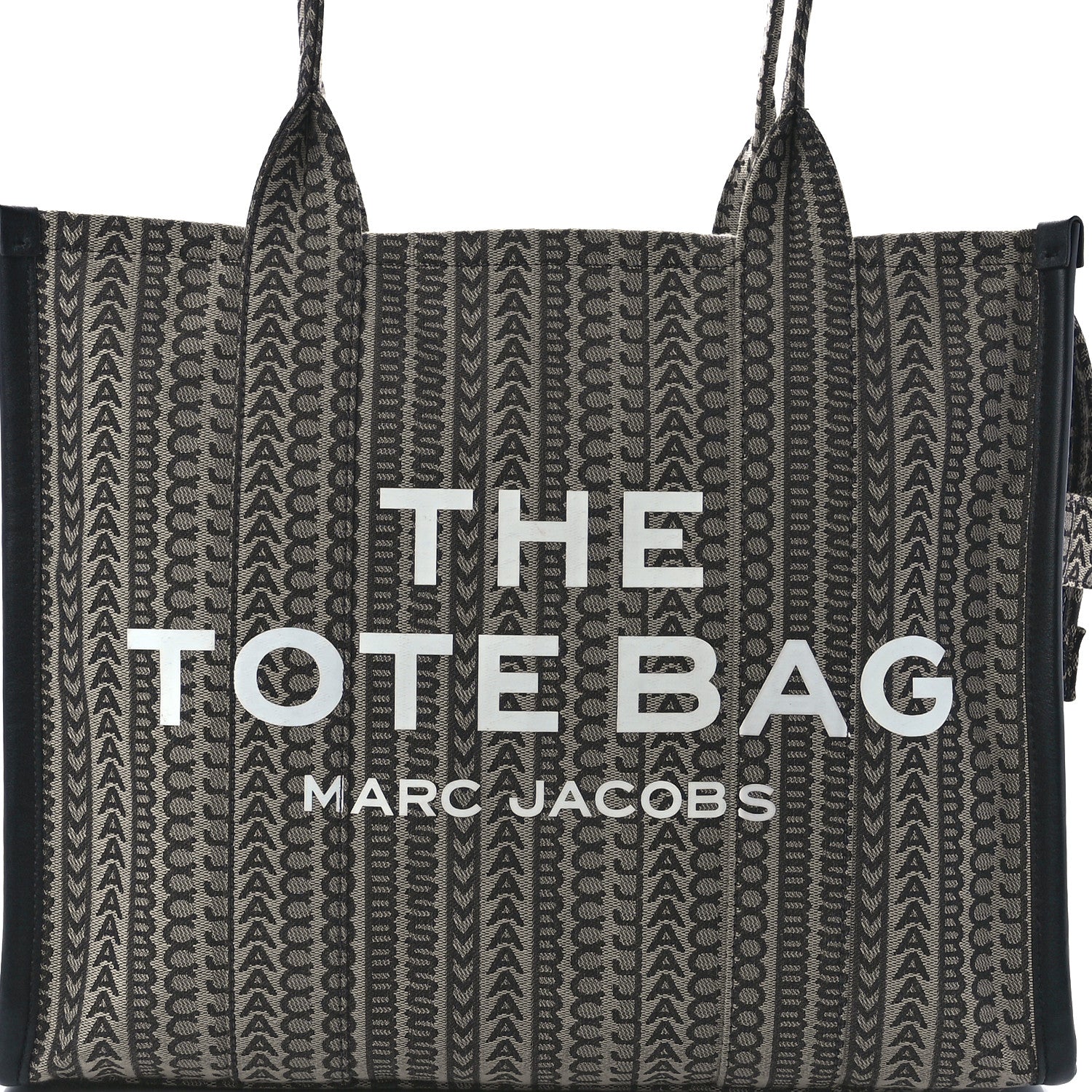Marc Jacobs Cotton Jacquard Monogram Large The Traveler Tote Bag Beige Multicolor 9 of 12