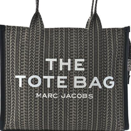 Marc Jacobs Cotton Jacquard Monogram Large The Traveler Tote Bag Beige Multicolor 9 of 12