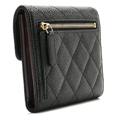 Chanel Caviar Quilted Compact Flap Wallet Black 4 of 10