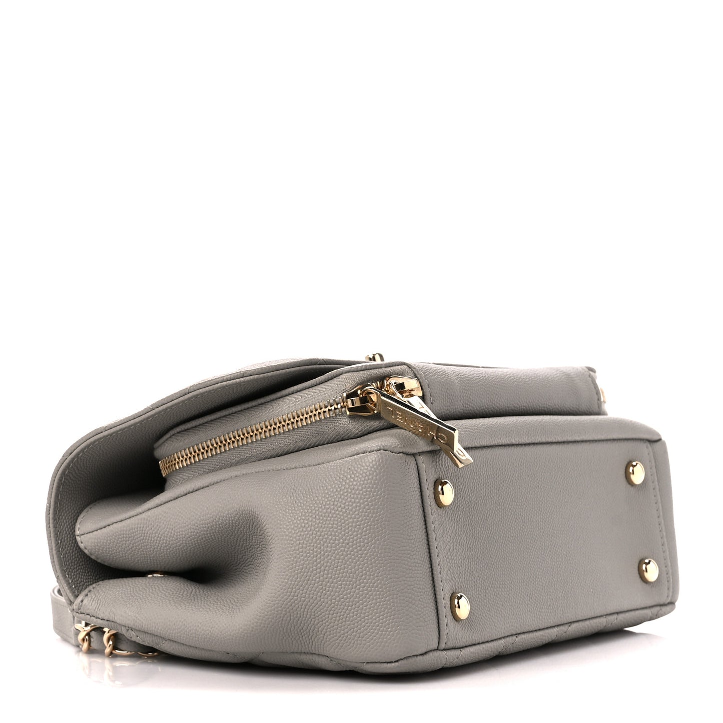 Caviar Quilted Medium Business Affinity Flap Grey