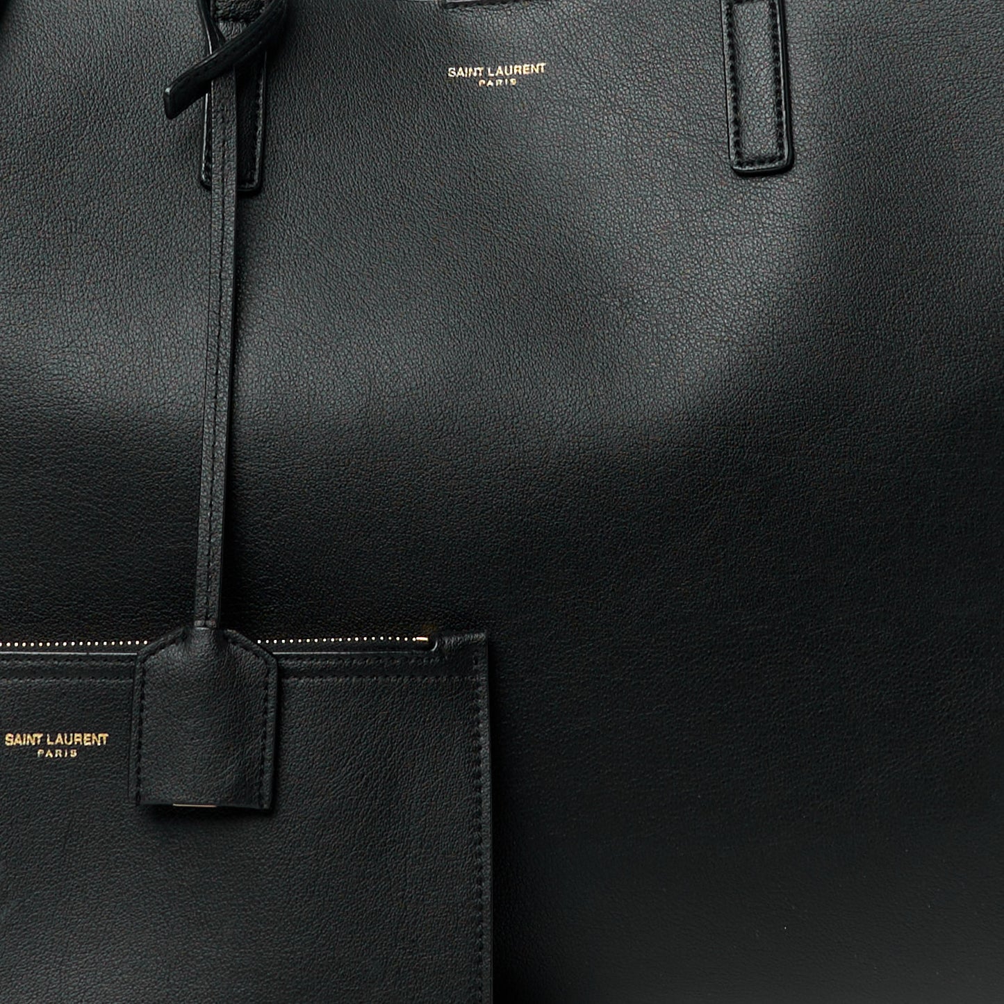 Calfskin Large Shopping Tote Black