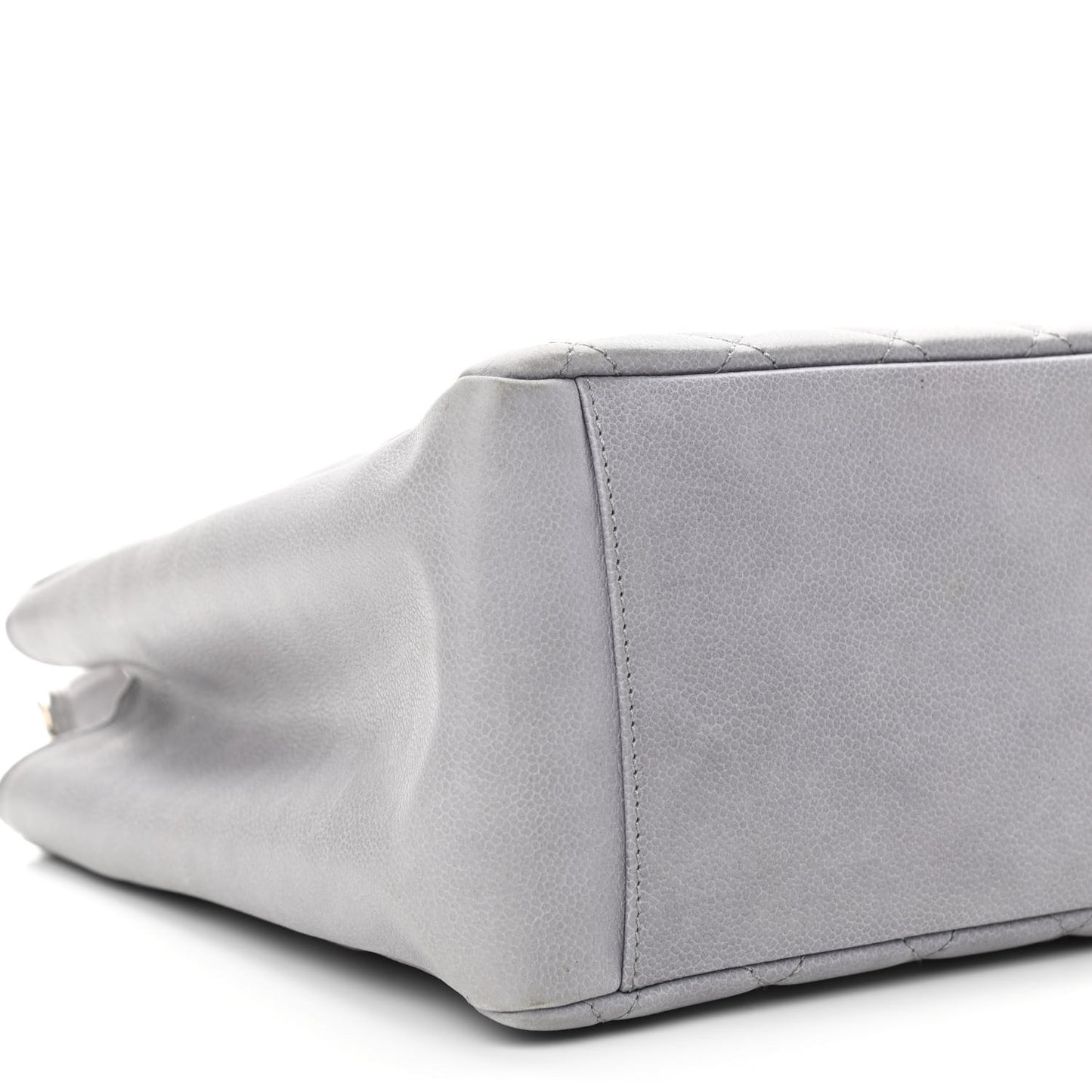 Caviar Quilted Grand Shopping Tote GST Light Grey
