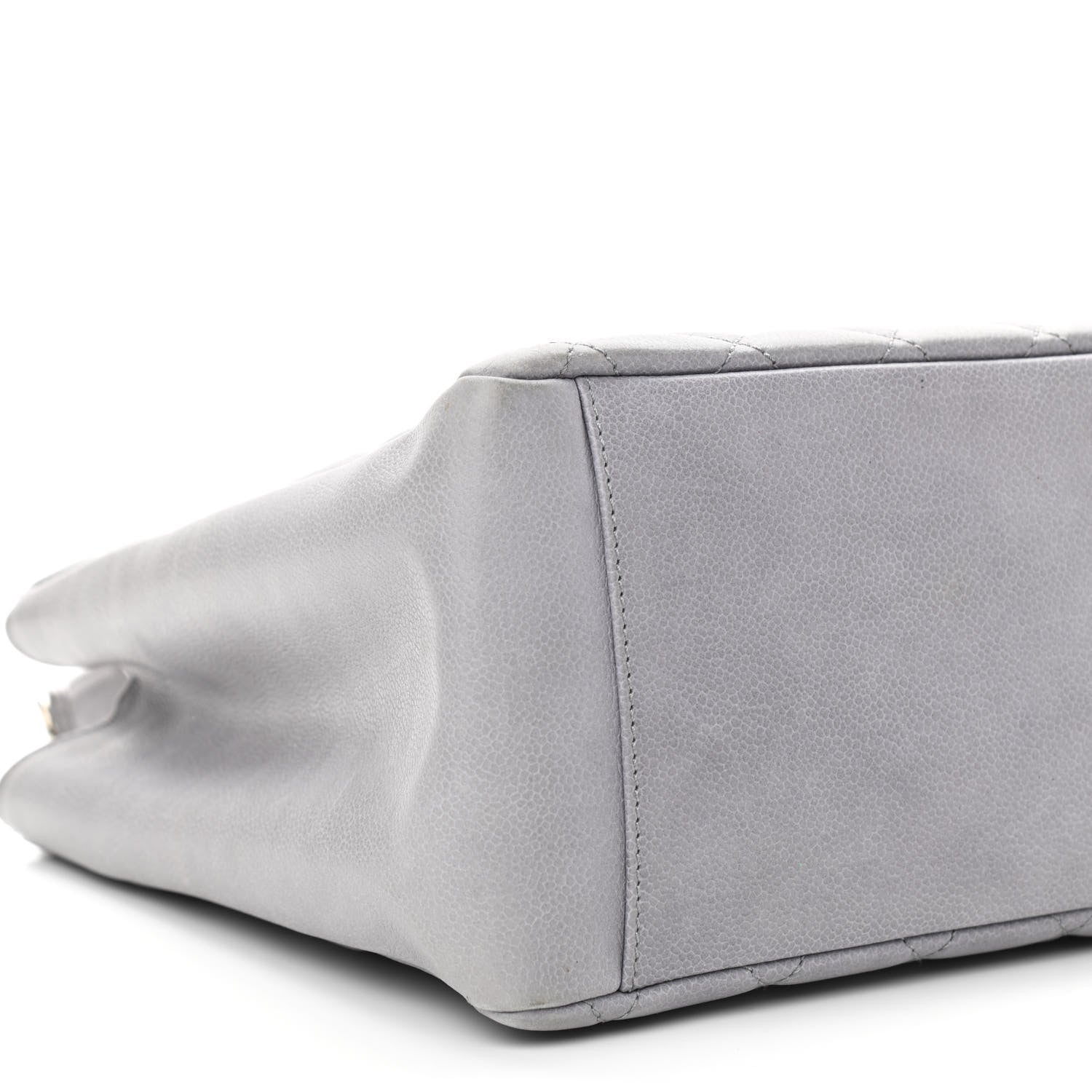 Chanel Caviar Quilted Grand Shopping Tote GST Light Grey 5 of 12
