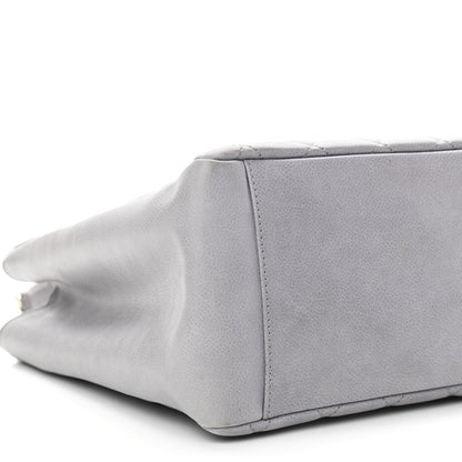 Chanel Caviar Quilted Grand Shopping Tote GST Light Grey 5 of 12