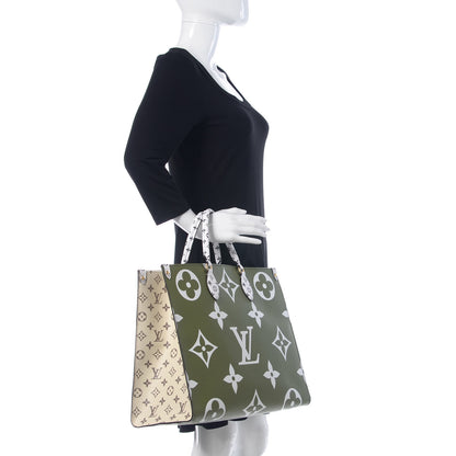 Louis Vuitton Monogram Giant Onthego GM Kaki Beige 3 of 10