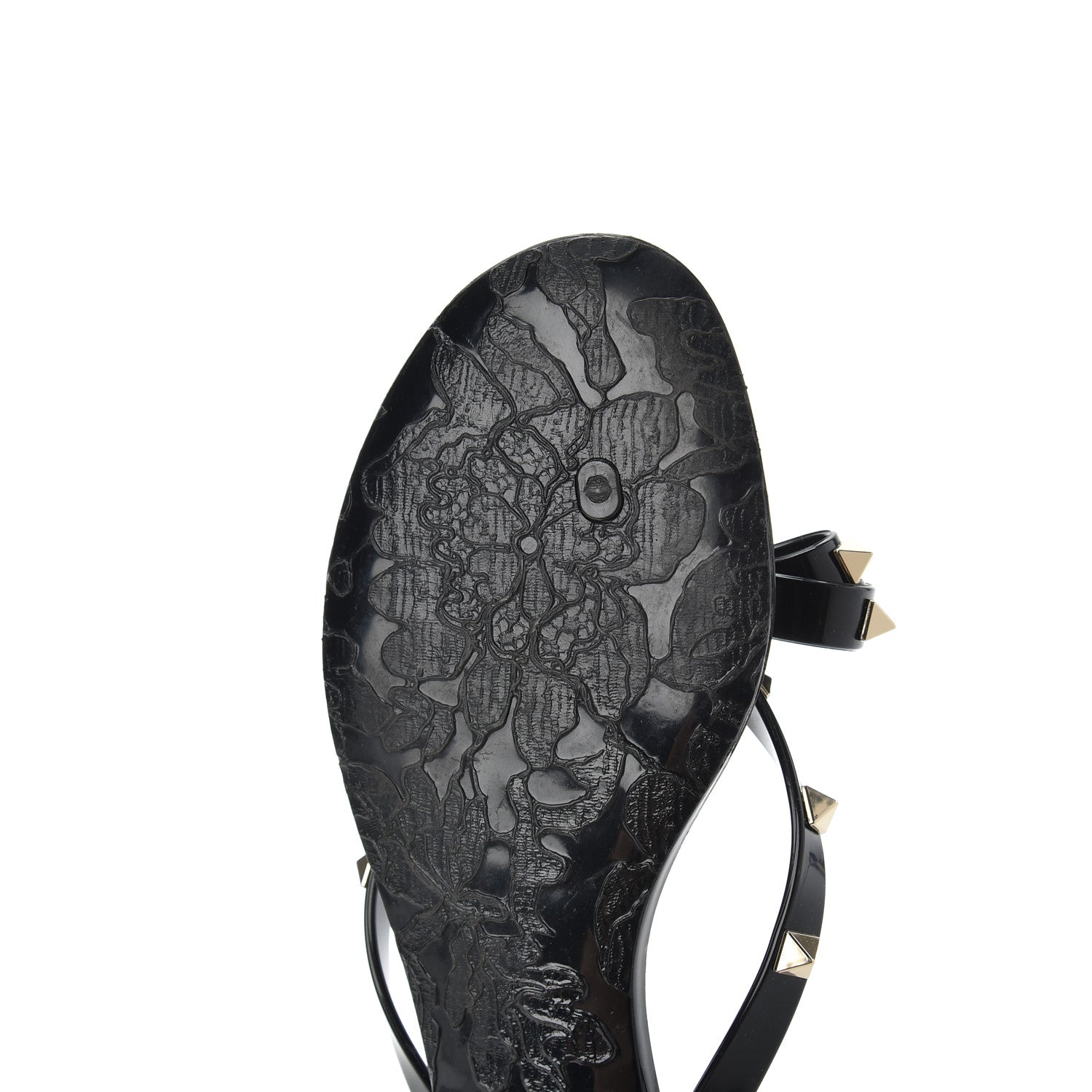 Valentino Garavani PVC Jelly Rockstud Bow Thong Sandals 38 Black 9 of 13