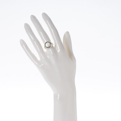 Tiffany Sterling Silver 18K Yellow Gold Mother of Pearl Signet Ring 5.5 8 of 12