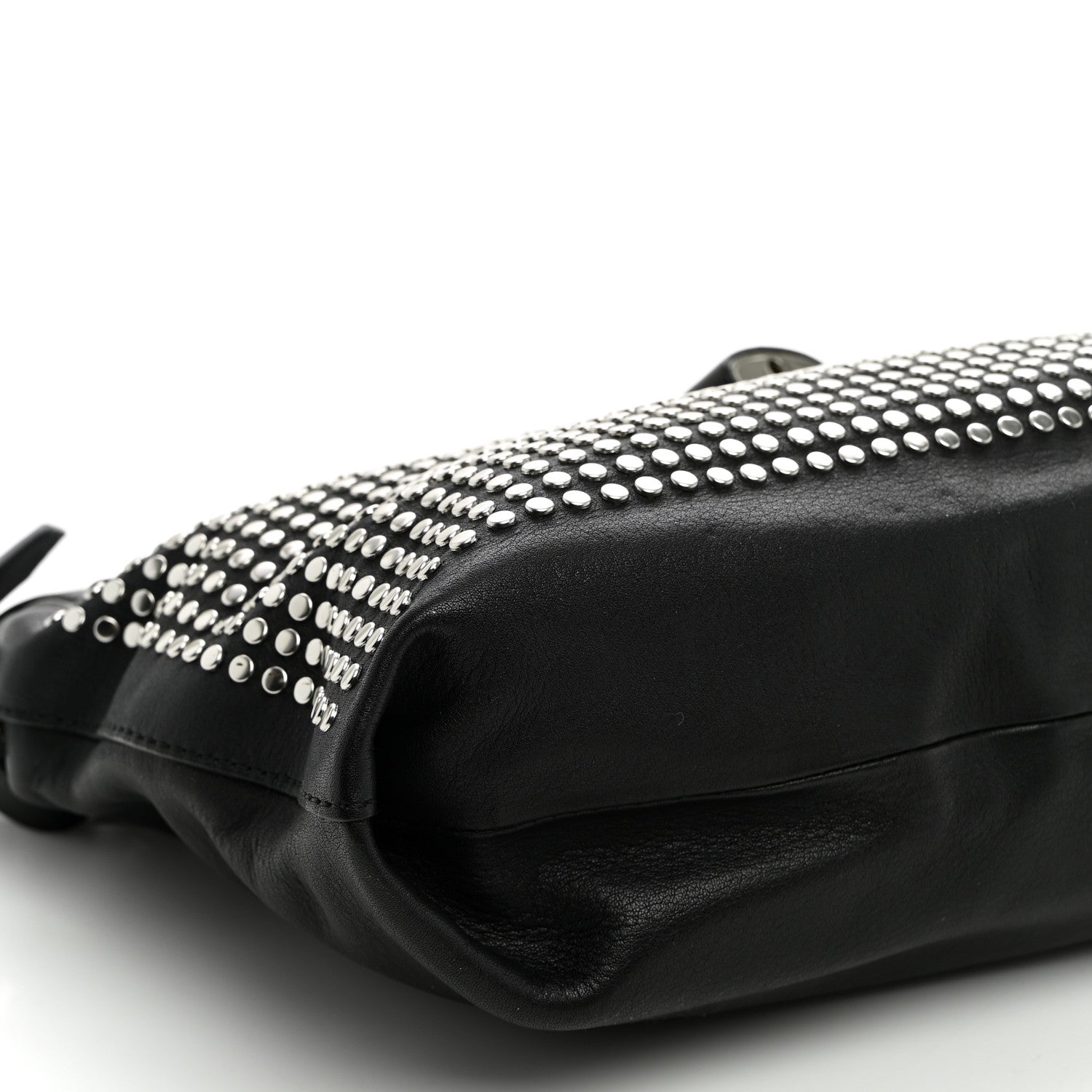 Burberry Calfskin Studded Medium Dalston Shoulder Bag Black 9 of 10