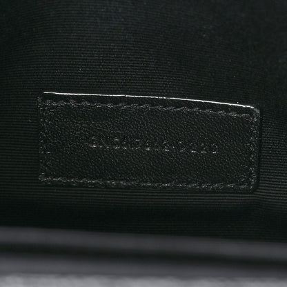 Saint Laurent Grain De Poudre Matelasse Chevron Monogram Envelope Clutch Black 8 of 9