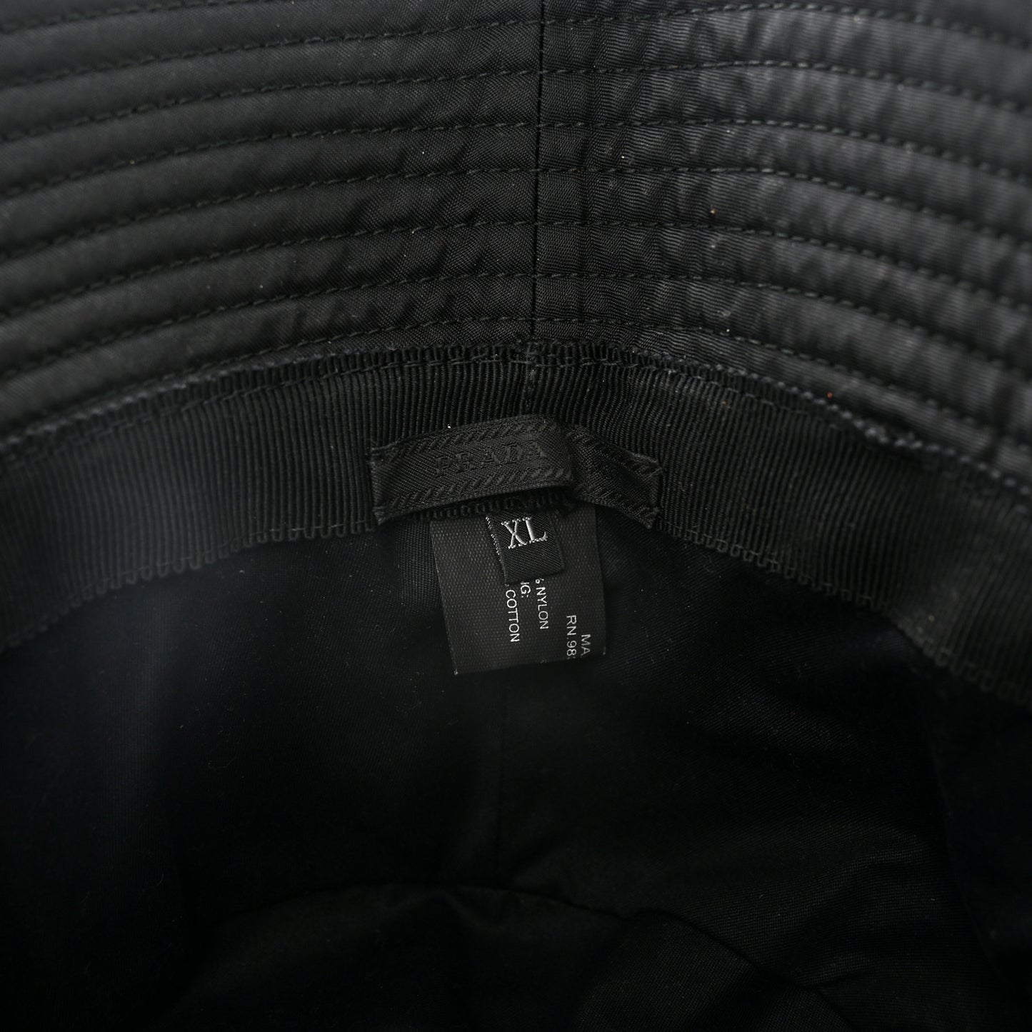 Nylon Bucket Hat XL Black