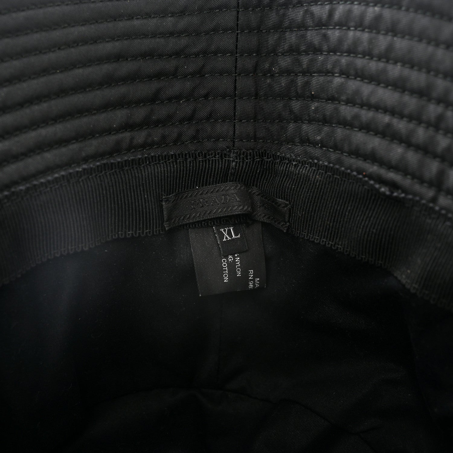 Prada Nylon Bucket Hat XL Black 10 of 14