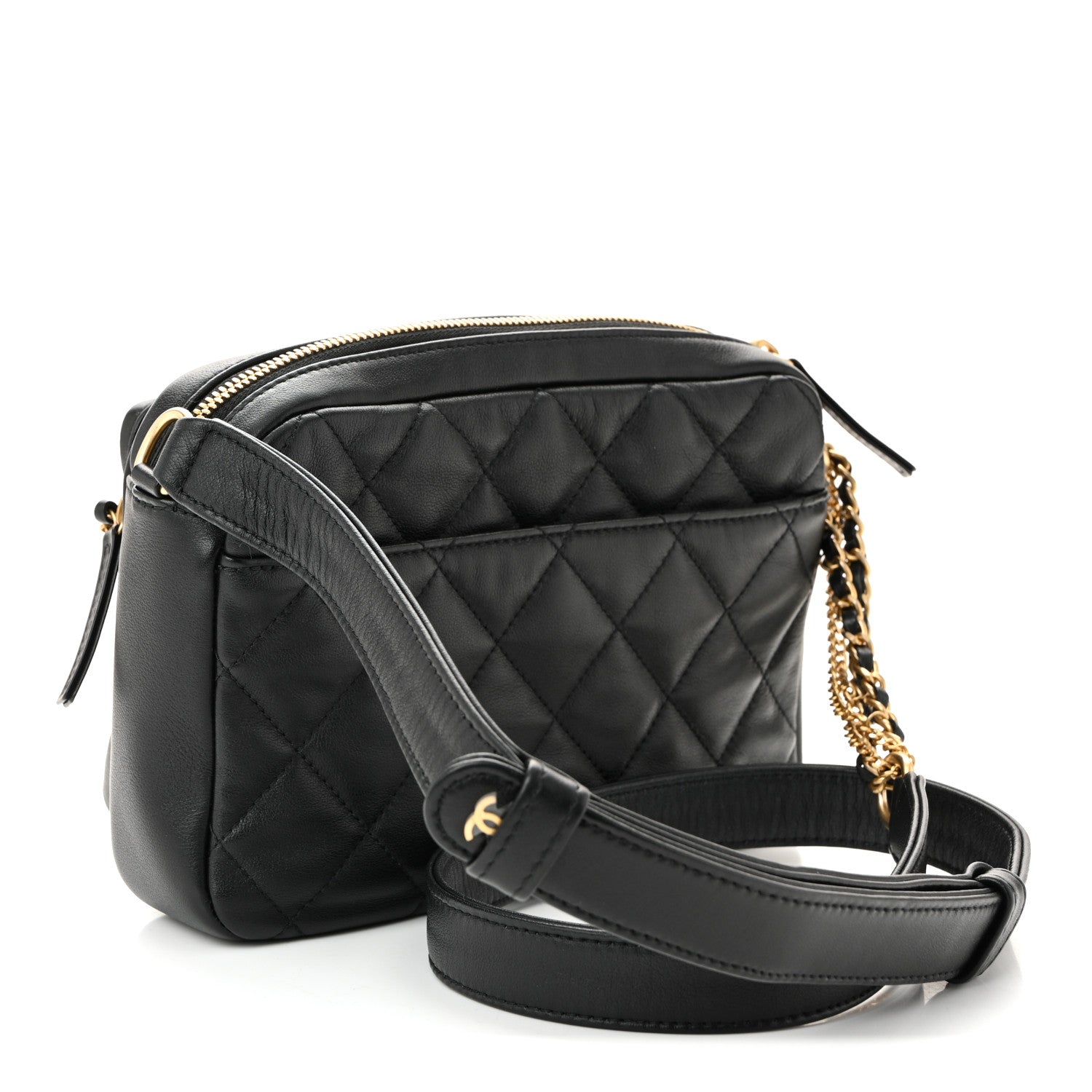 Chanel Calfskin Quilted Small Camera Case Black 3 of 10