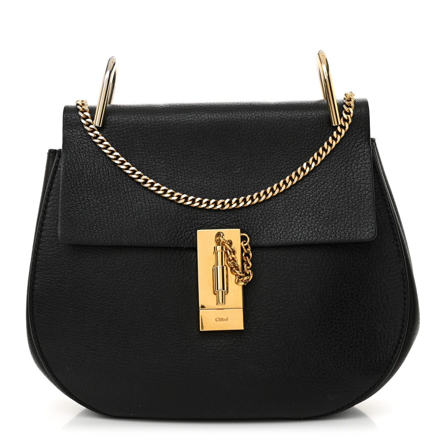 Chloe Grained Lambskin Drew Shoulder Bag Black 1 of 13