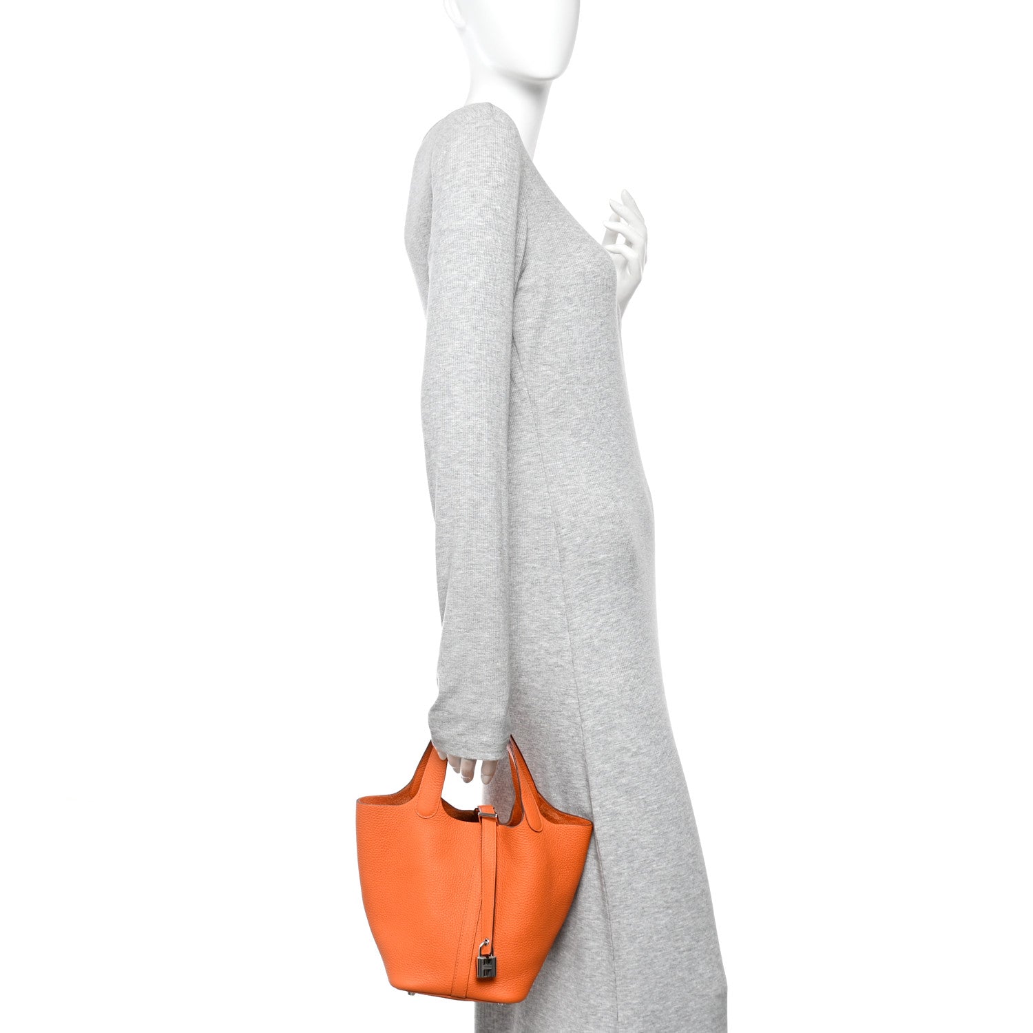 Hermes Taurillon Clemence Picotin Lock 18 PM Orange 2 of 10