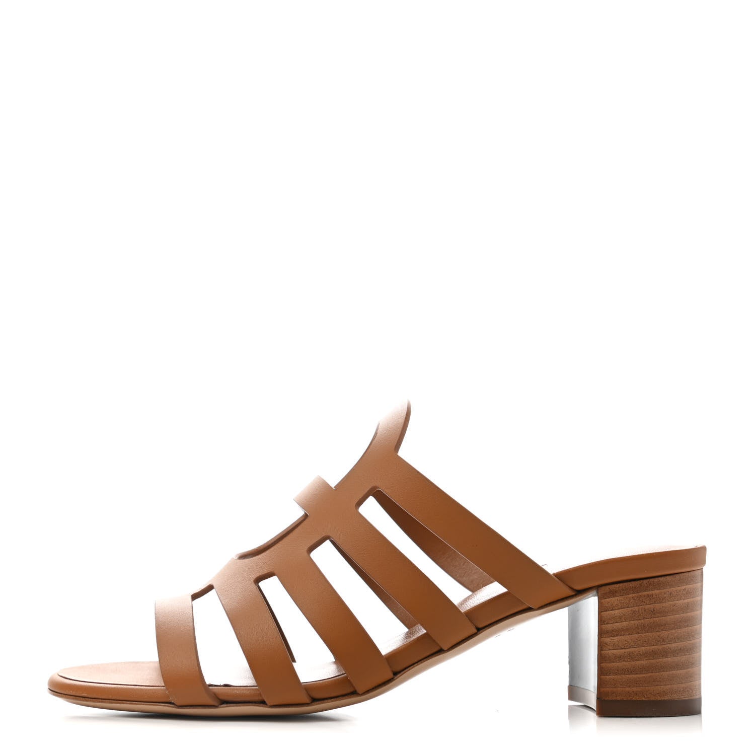 Hermes Calfskin Celena 50 Sandals 35.5 Beige Doré 1 of 4