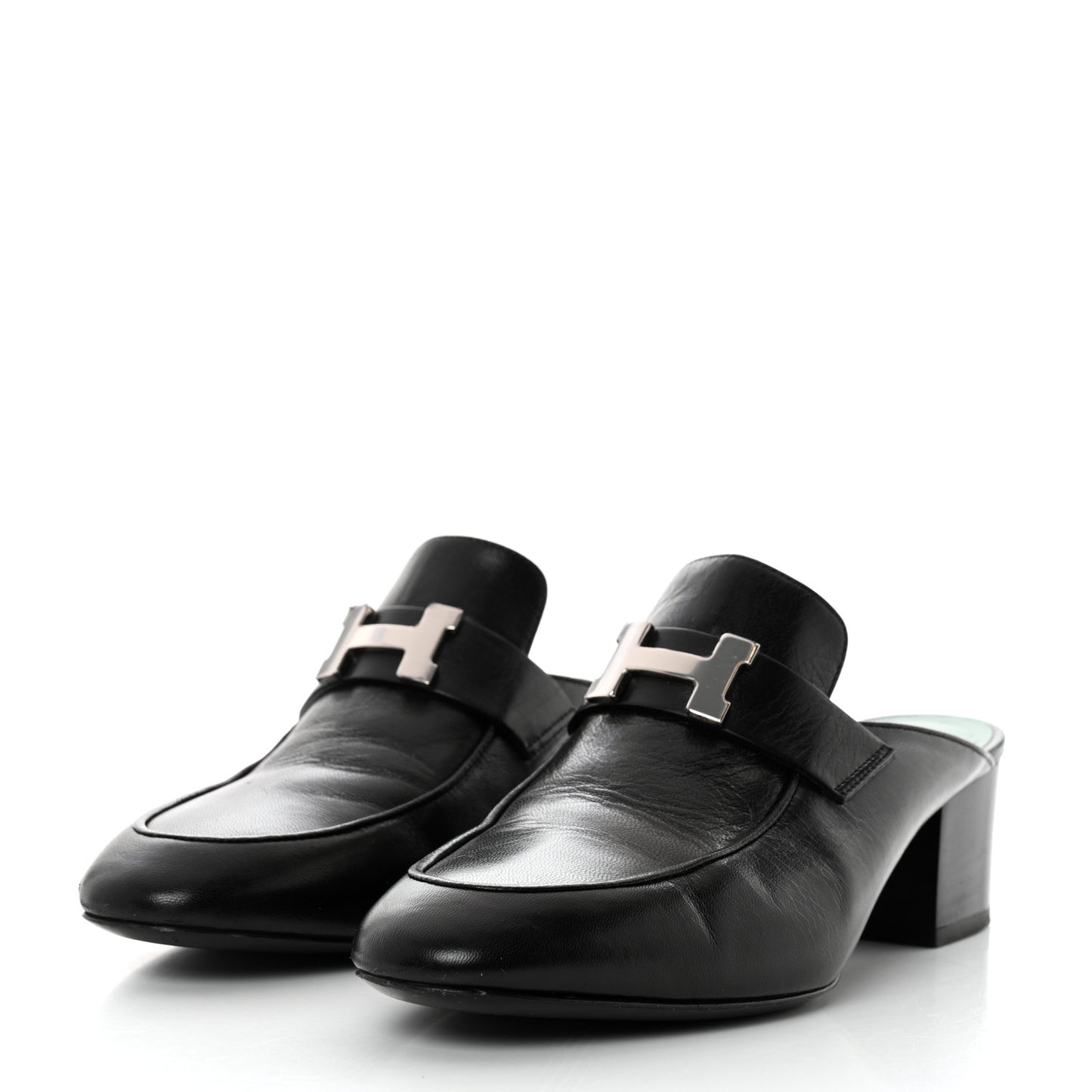 Goatskin Paradis Mules 37.5 Black