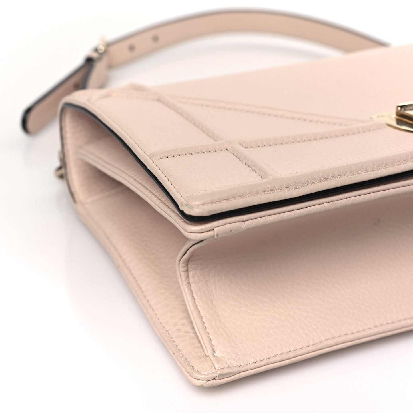 Grained Calfskin Medium Diorama Flap Bag Rose Poudre