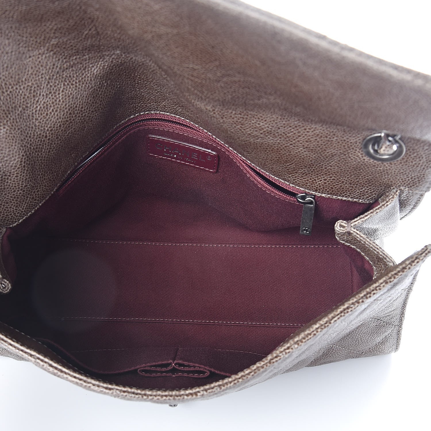 Chanel Crumpled Grained Calfskin Jumbo CC Crave Flap Beige 5 of 9