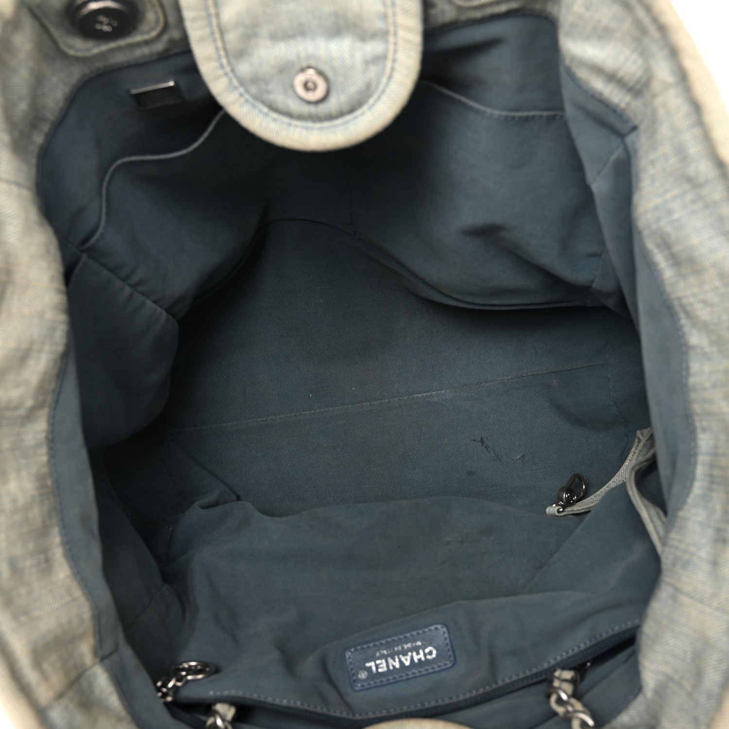 Chanel Denim Medium Deauville Tote Light Blue 6 of 12