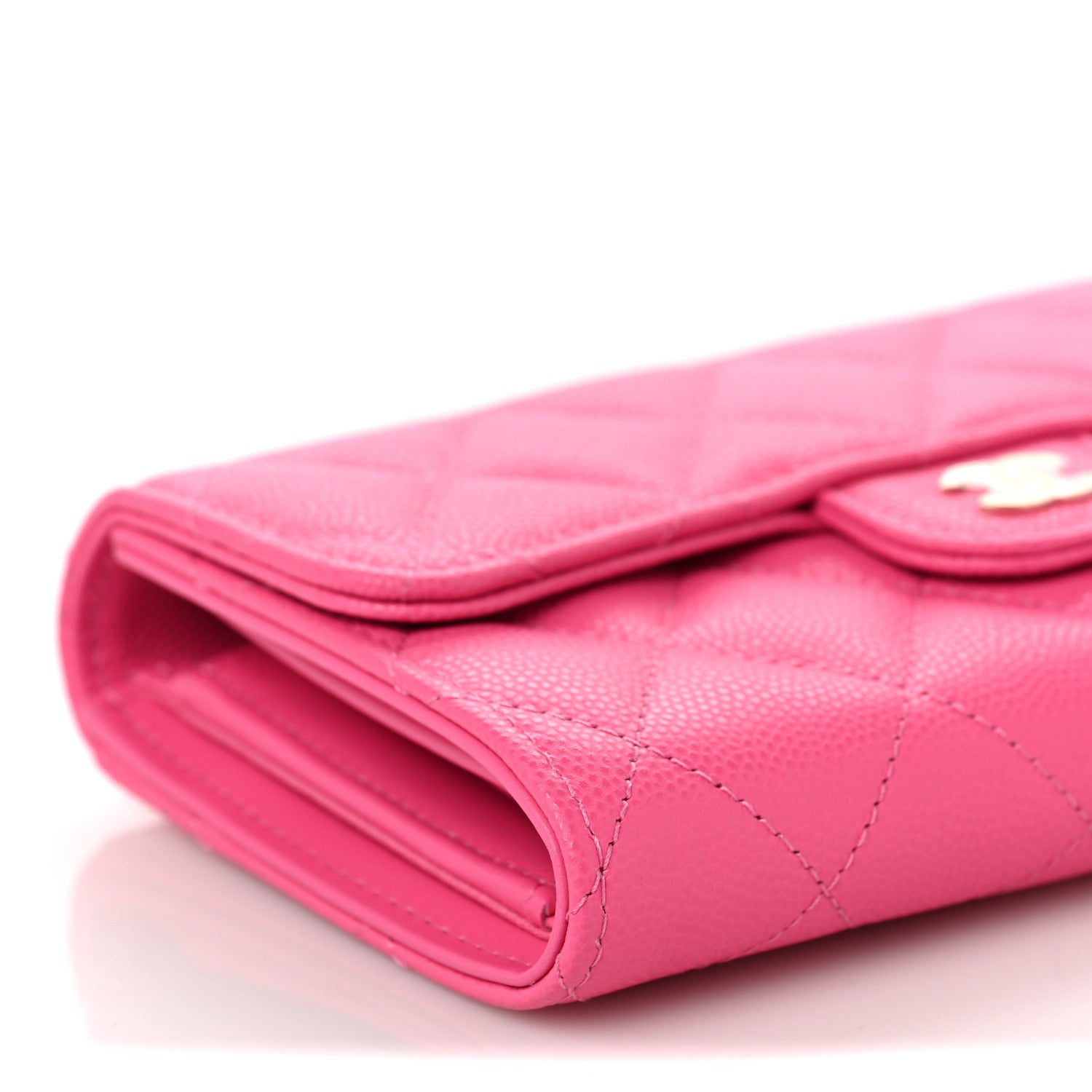 Chanel Caviar Quilted Medium Flap Wallet Pink 7 of 9