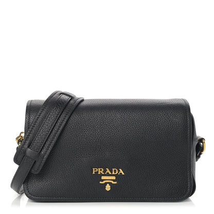 Prada Vitello Phenix Crossbody Bag Black 1 of 14