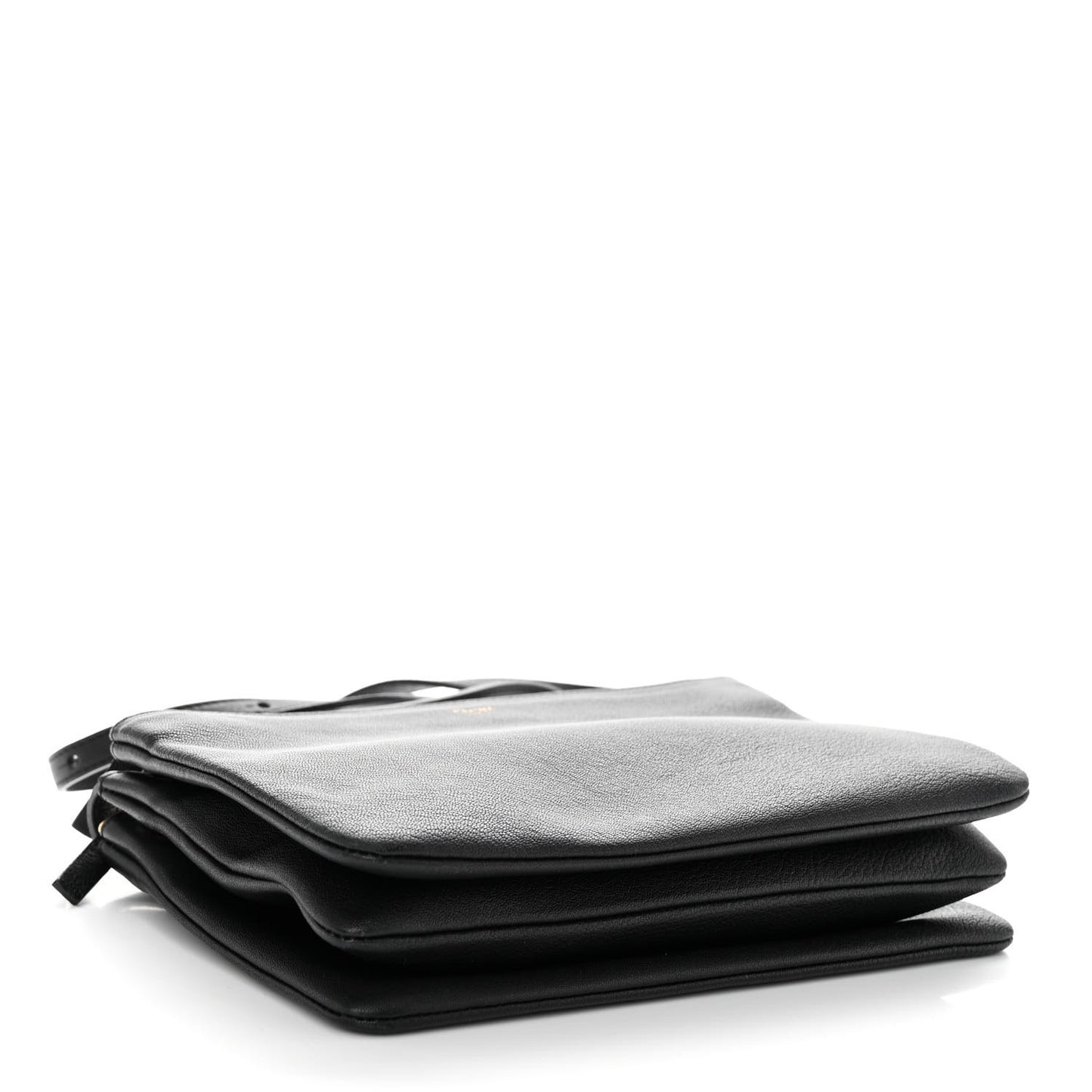 Goatskin Small Trio Crossbody Bag Black